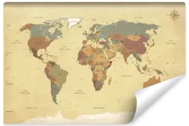fototapeta-polityczna-mapa-swiata-vintage-450x300
