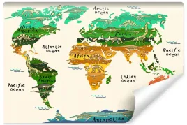 fototapeta-dziecieca-mapa-swiata-dinozaury-450x300