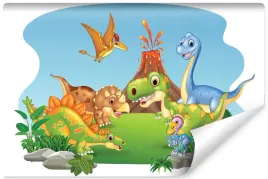 fototapeta-dla-dzieci-wesole-dinozaury-3d-450x300