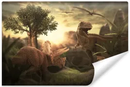 fototapeta-dziecieca-dinozaury-slonce-las-450x300