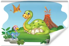fototapeta-dziecieca-dinozaury-laka-niebo-450x300