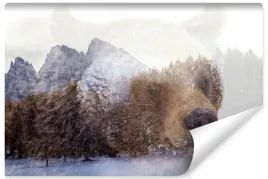 fototapeta-abstrakcyjny-niedzwiedz-las-3d-450x300