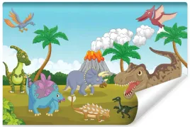 fototapeta-scienna-dinozaury-wulkan-bajka-450x300