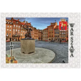 pocztowka-3d-warszawa-rynek-starego-miasta-syrenka