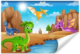 fototapeta-dziecieca-dinozaury-woda-bajka-400x280