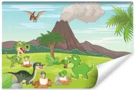 fototapeta-dziecieca-dinozaury-wulkan-laka-450x300