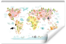 fototapeta-dziecieca-mapa-zwierzatka-dekor-450x300