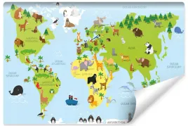 fototapeta-dziecieca-mapa-swiata-zwierzeta-135x90