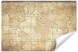 fototapeta-bezowa-mapa-swiata-styl-retro-450x300
