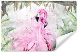 fototapeta-abstrakcja-flamingi-akwarela-450x300