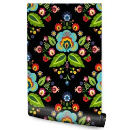 tapeta-w-rolce-folklor-ornamenty-kwiaty-natura
