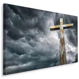 obraz-canvas-krzyz-chmury-niebo-religia-3d-120x80