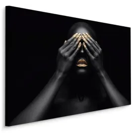 obraz-do-salonu-czarno-zloty-glamour-usta-90x60