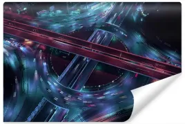fototapeta-autostrada-noca-widok-z-gory-3d-450x300