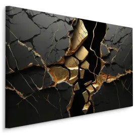 obraz-canvas-czarny-marmur-abstrakcja-3d-120x80