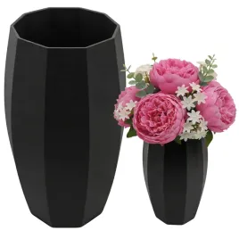 wazon-dekoracyjny-czarny-20cm-modern-geometryczny-do-kwiatow-lego-unikat