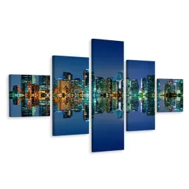 obraz-5-czesci-miami-ocean-horyzont-noc-3d-250x150
