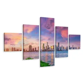 obraz-miami-niebo-zachod-widok-3d-5-czesci-250x150