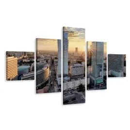obraz-pentaptyk-warszawa-miasto-slonce-3d-250x150