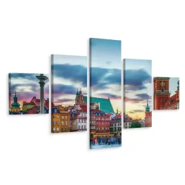 obraz-pentaptyk-warszawa-zamek-niebo-3d-250x150