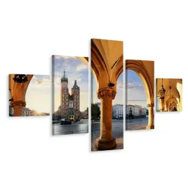obraz-5-czesciowy-krakow-miasto-widok-3d-250x150