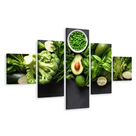 obraz-5-czesciowy-zielone-warzywa-limonka-250x150