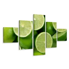obraz-5-czesciowy-limonka-owoce-dekor-3d-250x150