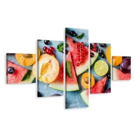 obraz-poliptyk-swieze-owoce-arbuz-borowki-250x150
