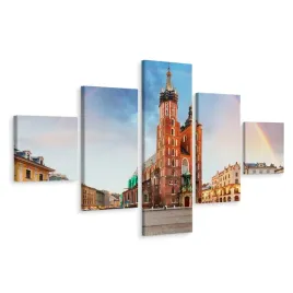 obraz-pentaptyk-krakow-miasto-tecza-3d-250x150