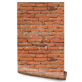 tapeta-zmywalna-czerwona-cegla-do-salonu-efekt-3d