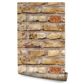 tapeta-w-rolce-bezowe-stare-cegly-mur-efekt-3d