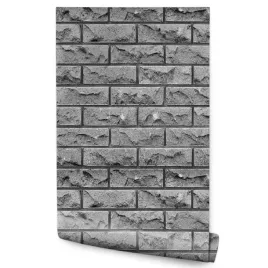 tapeta-scienna-szare-cegly-mur-wzor-3d-dekoracja
