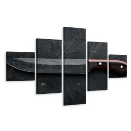 obraz-5-czesciowy-czarny-metalowy-noz-stal-250x150