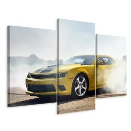 obraz-tryptyk-sportowe-auto-dym-dekor-3d-90x60