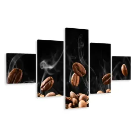 obraz-5-czesciowy-gorace-ziarenka-kawy-dym-250x150