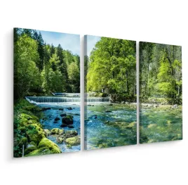 obraz-tryptyk-natura-rzeka-szwajcaria-las-60x40