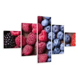 obraz-5-czesciowy-swieze-owoce-lesne-lato-250x150