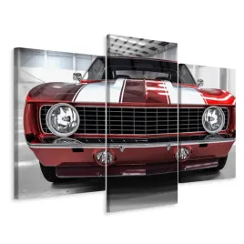 obraz-tryptyk-muscle-car-w-garazu-efekt-3d-60x40