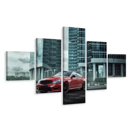 obraz-5-czesciowy-drapacze-chmur-auto-3d-250x150