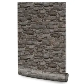 tapeta-w-rolce-brazowy-mur-kamien-efekt-3d-ozdoba