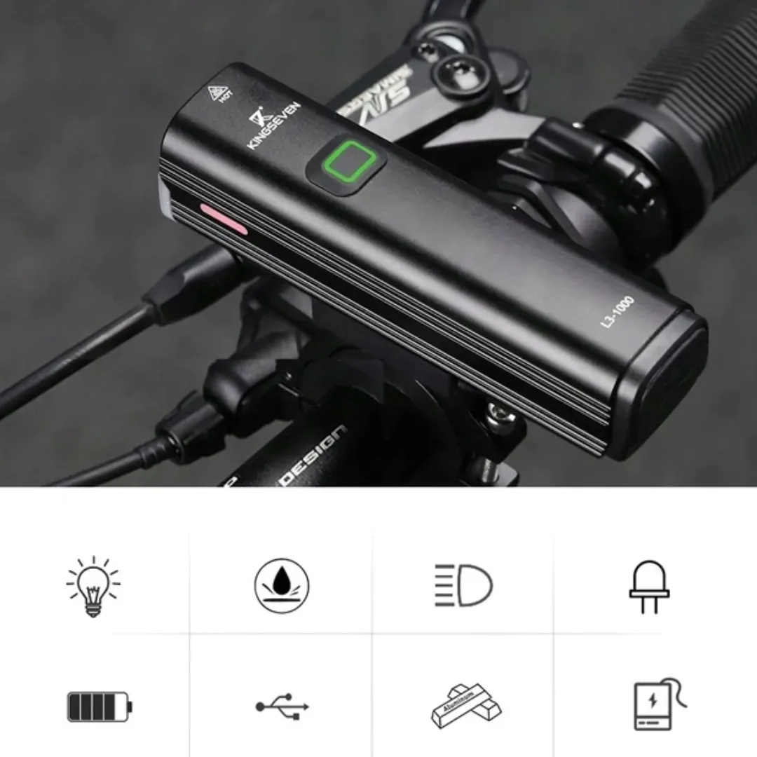 lampka-rowerowa-przednia-mocna-led-1000lm-5-trybow-4800mah-latarka-lampa-stan-nowy