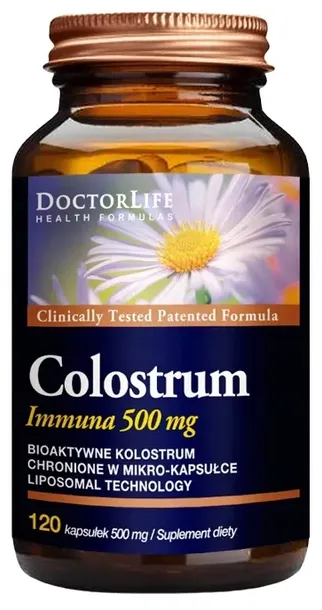 Doctor Life Colostrum Immuna 500mg Infekcje 120kaps. Kolostrum Siara krowia