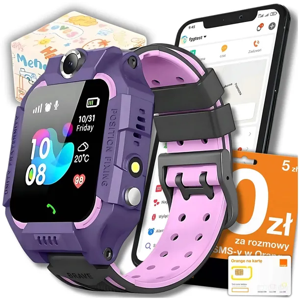 SMARTWATCH DLA DZIECI ZEGAREK DZIECIĘCY LOKALIZATOR LBS + KARTA SIM GRATIS