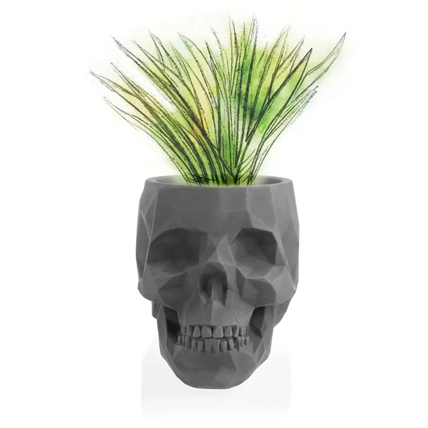 donica-skull-low-poly-unpainted-11-cm-wysokosc-produktu-15-cm