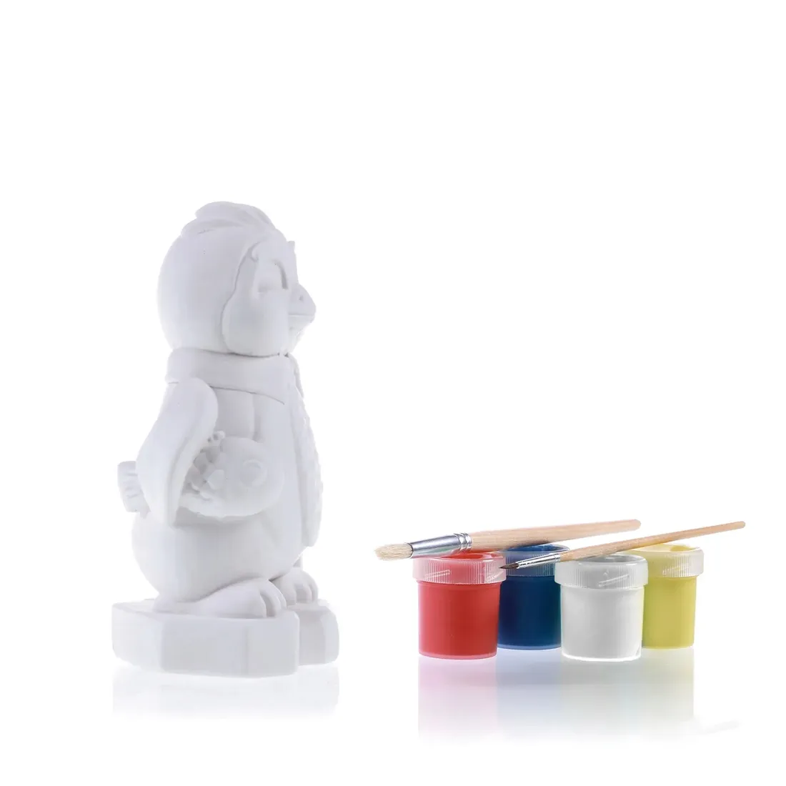 kolorowanka-3d-pingwin-figurka-gipsowa-farbki