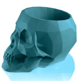 donica-skull-low-poly-dark-turquoise-poli-11-cm