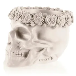 donica-skull-flowers-light-beige-poli-11-cm