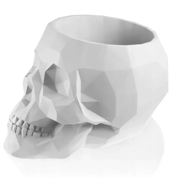 donica-skull-low-poly-white-poli-11-cm-ksztalt-owalny