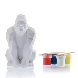 kolorowanka-3d-goryl-figurka-gipsowa-farbki-pedzel