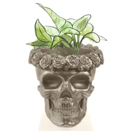 donica-skull-flowers-brass-poli-11-cm